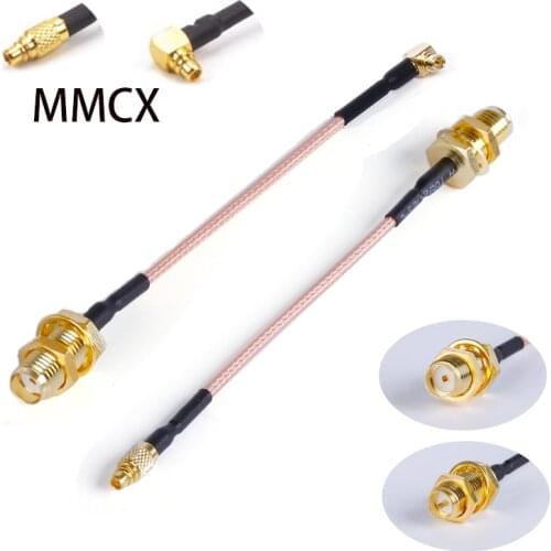 MMCX to SMA / RP-SMA Antenna Connection Cable 10cm For RC FPV drone part 5.8G Video Transmitter