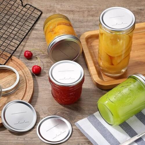 Reusable Leak-Proof Split Lids For Canning Jar Lids Mason Jar Lids 50Pcs 86Mm Wide-Mouth Jar Lids For Balls Kerr Jars