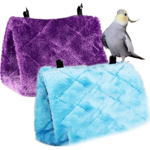 Soft Plush Pet Bird Parrot Parakeet Budgie Warm Hammock Cage Warm Nest Bunk Bed Nests Hanging Cave