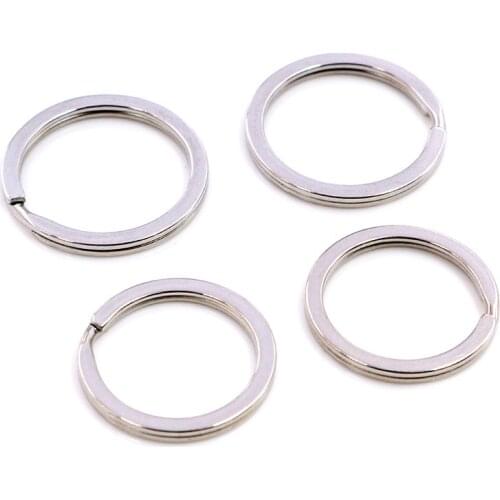 Stainless Steel 25mm 28mm 10pcs/lot Key Ring Key Chain No Fade Colors Loop Ring Keychain Keyrings Wholesale