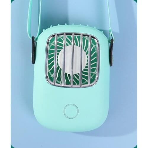 New Creative Mini Neck Hanging Fan Outdoor Student Lazy Desktop Fan Neck Hanging Waist No Fan Blade Handheld Small Fans#g4