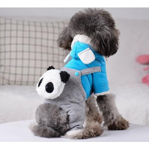 Dog Clothes Couple Overalls Teddy Pet Four-Legged Pet Clothes Small Puppies Bichon Winter Fall Coat Thick Clothing For Dog