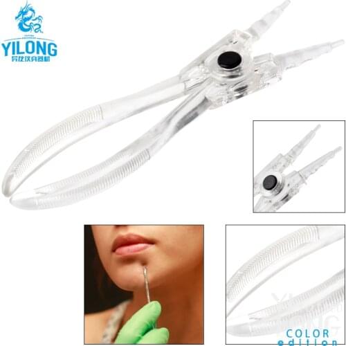 Disposable Ear Nose Lip Navel Tongue Septum Forcep Clamp Pliers Hoop Ring Captive Bead Opening Plier Tattoo Body Piercing Supply