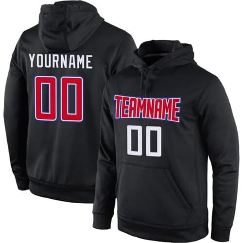 Custom Stitched Team Name/Number Sports Pullover Sweatshirt Hoodie Produce Your Own Long Sleeve Sportswear for Male/Lady/Kids