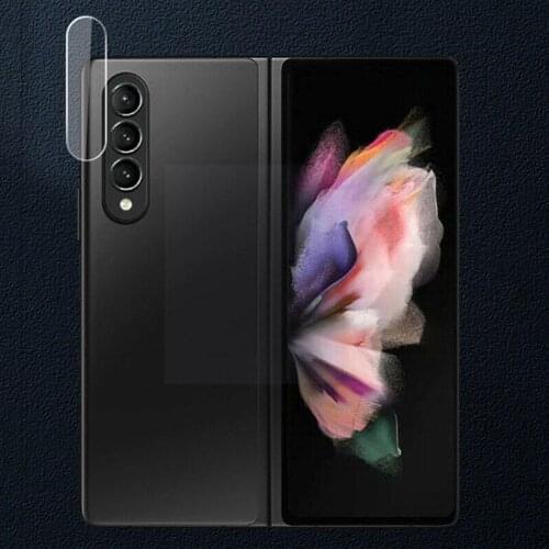 For Samsung Galaxy Z Fold 3 Camera Lens Protector Transparent Tempered 9H Edge Camera High-Definition Glass Glass Arc B5T8