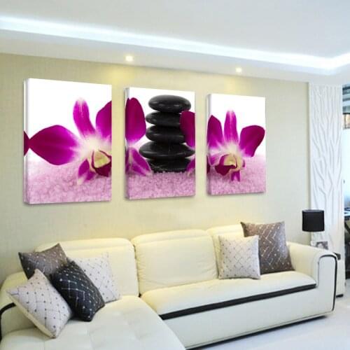 Painted flowers canvas wall paintings art oil pictures modular painting printed on bilder modern deco decoration picture