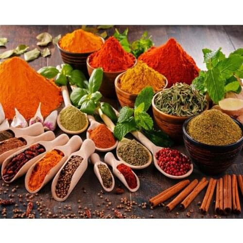Handicrafts Kitchen Spices Diy Diamond Painting Condiment Cross Stitch Mosaic Puzzle 5D Full Square Diamond Embroidery Beads