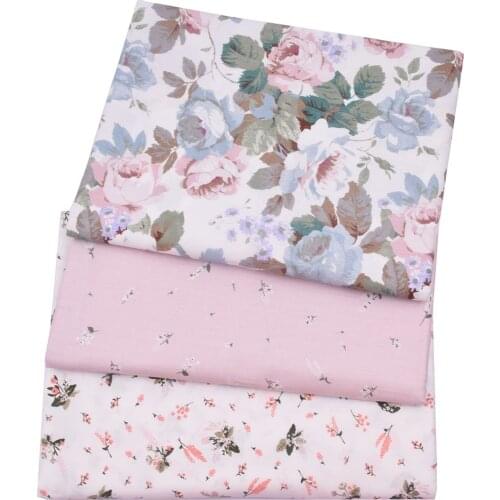Floral Twill 100% Cotton Twill Kid Fabric,Patchwork Cloth,sewing Quilting Bed Sheet Clothes Fat Quarters Material For Baby&Child