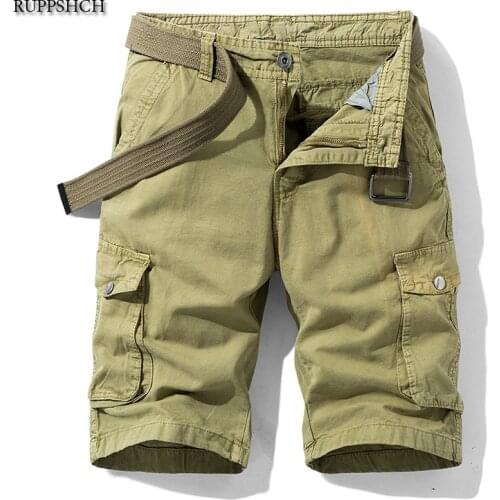 New Men Summer Tactical Cotton Cargo Shorts New Fashion Casual Multi-Pocket Shorts Loose Military Uniform Military Pants Men