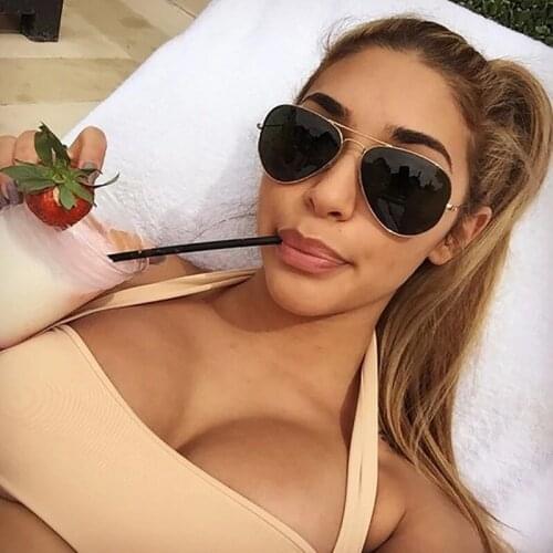 HKNA Classic Big Frame Sunglasses Women Luxury Brand Designer Sunglasses Women Metal Glasses for Women/Men Retro Oculos De Sol