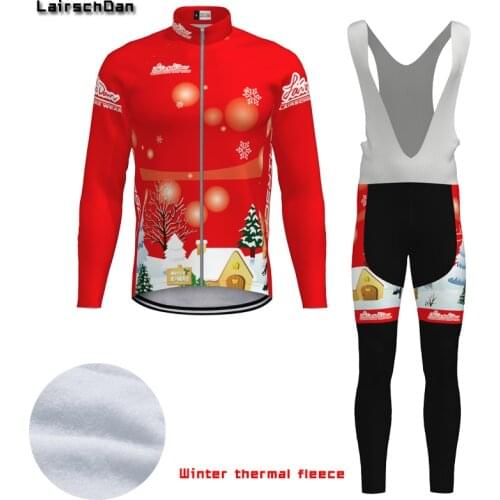 SPTGRVO Lairschdan 2020 red Christmas winter man cycling jersey long set uniform bicycle clothing suit women bike outfit mtb kit