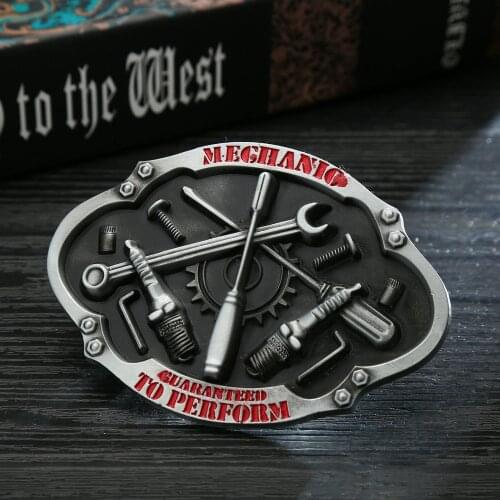 Western cowboy belt buckle Mechanical tools personalized belt buckle suitable for 4.0 belts