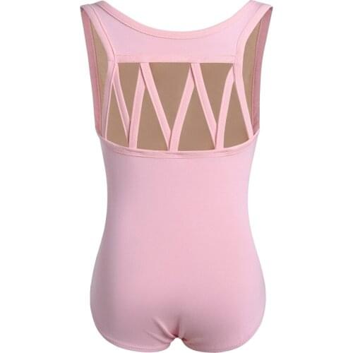 Girls Toddler Ballet Leotards Pink M Straps Bodysuit Dance Wear Gymnastics Sleeveless Leotard