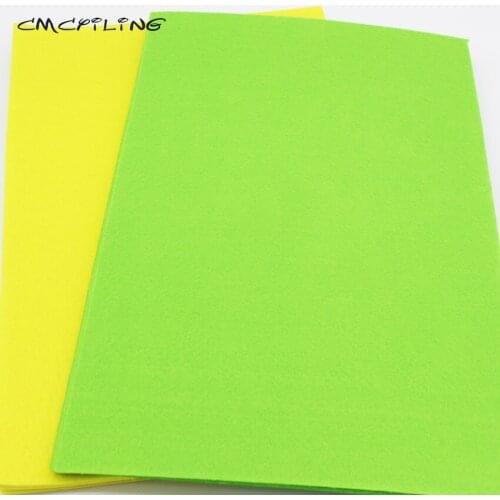 CMCYILING 20 Pcs/lot 20*30cm Felt Fabric 1 MM Thickness Polyester Cloth For DIY Crafts Scrapbook Felt Sheet