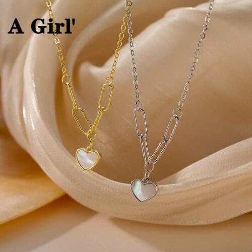 A Girl' New Tassel Chain Heart Charm Pendent Necklace For Women Girls Party Jewelry Choker Collar