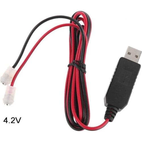 1m 3.7V 18650 26650 Battery Eliminator 5V USB to 4.2V Magnetic Power Supply Cable for Fan Speaker LED Flashlight and more