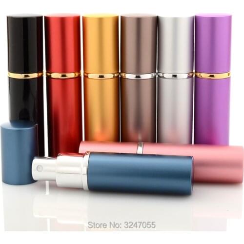 10ML 40pcs/lot Hot Sale Empty Aluminum Perfume Spray Bottle, DIY Colored High Class Scent Container, Cosmetic Moisturizer Bottle