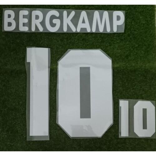 1996 #10 BERGKAMP Nameset Customize Any Name Number Printing Soccer Patch Badge