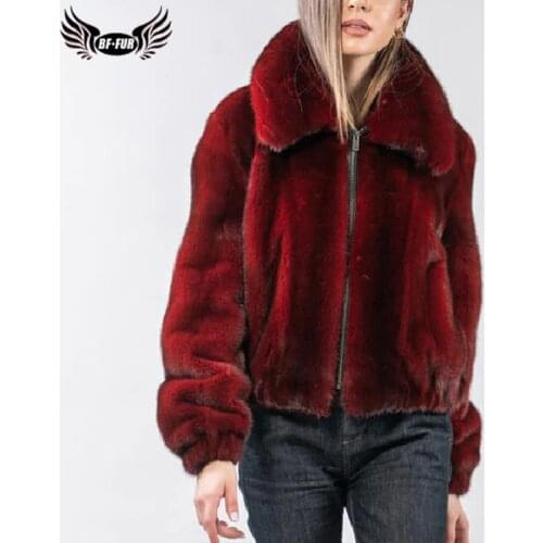 2020 Fashion Luxury Mink Fur Jacket For Women High Quality Mink Fur Coat Real With Lapel Collar Natural Fur Coats Russian Winter