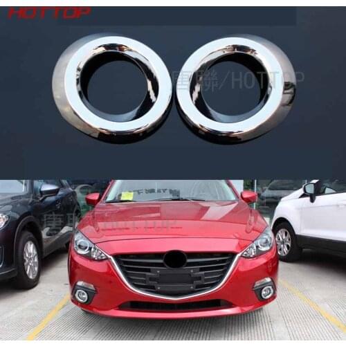 Accessories Chrome Front Fog Light Lamp Cover Reflector Trim Cover For Mazda3 Axela Bm 2014 2015