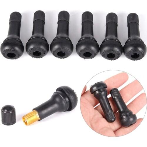 5PCs/set Black TR413 Tubeless Car Wheel Tire Valve Stems with Caps Tyre Rubber Valves With Dust Caps