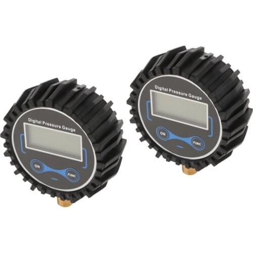 2Pcs Motorcycle Digital Tyre Pressure Gauge Air Compressors Tool Accessories