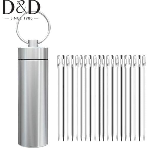 D&D 20pcs Stitching Needles with Needle Storage Tube Hand Sewing Needles for Sewing Needlework DIY Crafts Embroidery Needles
