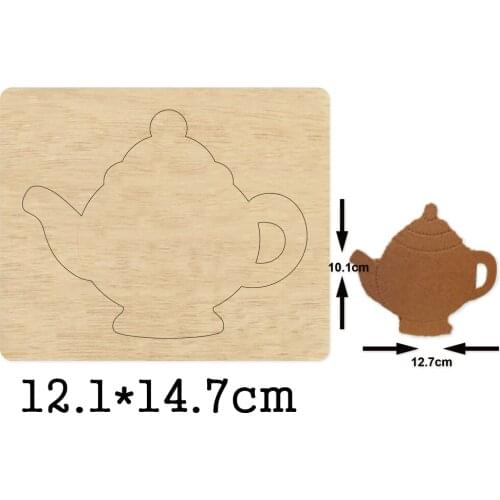 Coffee pot Wooden die Mould compatible with most of machines Mold 12.1*14.7cm