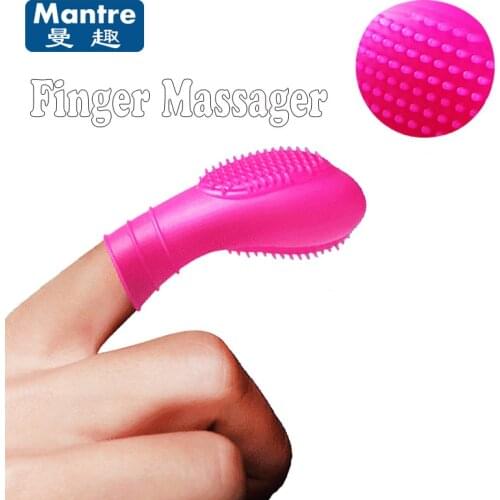 Fetish Thicker Stronger Finger Condom Vibrator Sleeve Clitoral Pussy Nipple Stimulator Flirting Sex Toys for Couples Delay Time