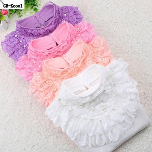 GB-Kcool White Turtlenecks For Girls
