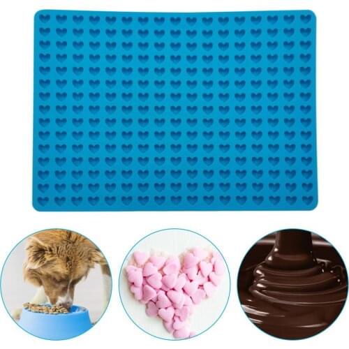 Flexible Silicone Dog Food Biscuit Mould Round Chocolate Drops Mold Dog Treats Pan Gummy Candy Molds Pet Treats Baking Mold