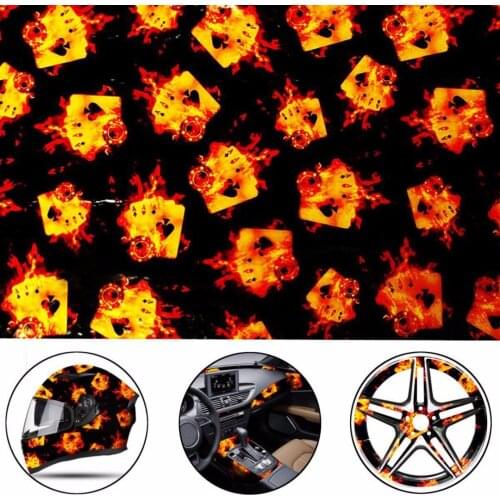 New 0.5*1m Cool Fire Poker PVA Hydrographic Film Water Transfer Art Printing Film