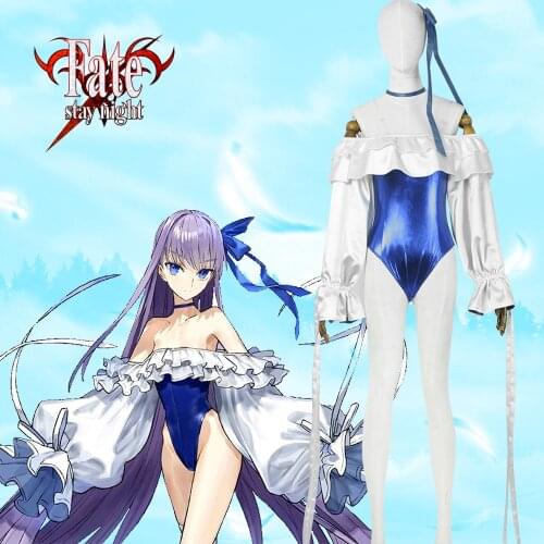 Game FGO Cos Fate Grand Order Meltryllis Mysterious Alterego Halloween Cosplay costume Sexy Women Jumpsuits Hairpin Swimsuit