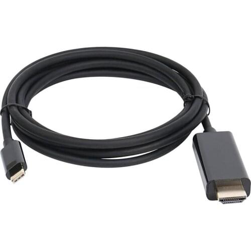 USB Type C(Thunderbolt 3) to HDMI 4K UHD 1.8M Cable, USB 3.1 (USB-C) to HDMI Adapter Male to Male Gold-Plated Cord