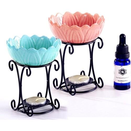 2 Pcs Round Ceramic Candle Holder Lamp Wax Tart Oil Warmer Replacement Dishes, 3.7' Diameter