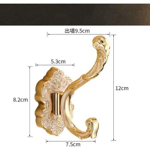 Nail Drill Clothes Coat Hanger Hook Aluminum Alloy Robe Hook Chrome Wall Mounted Hanger Holder Hook Bathroom Accessories