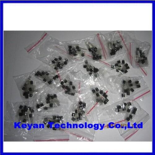 170pcs/set 2N5551 S8550 A42 S9018 A92 A733 A1015 S9013 C945 S8050 2N5401 2N3906 C1815 S9015 S9014 2N3904 S9012 Samples kit
