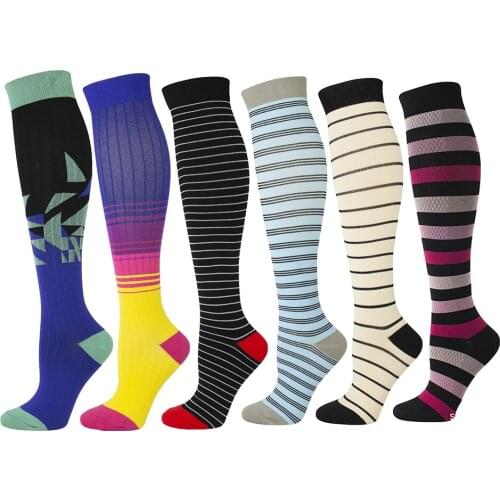 24 Styles Running Men Women Socks Sports Compression Funny Golf Socks Support Nylon Unisex Outdoor Long Pressure Stockings High