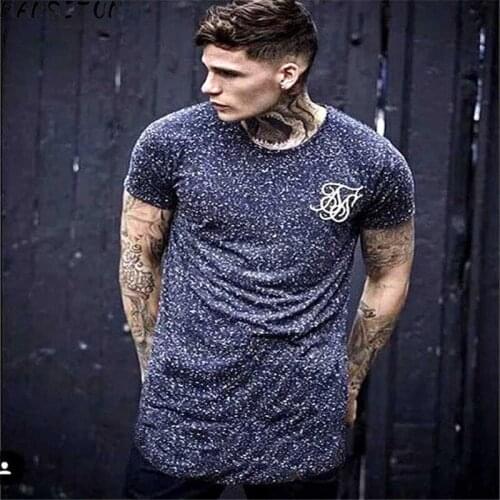 New mens ss Sik Silk Kanye West splash ink T-shirt mens casual hip hop irregular cut zipper short-sleeved T-shirt top 4 colors