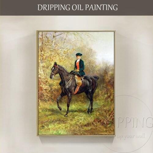 Excellent Artist Reproduce British Painter Heywood Hardy Oil Painting Hand-painted Modern Art Landscape Ride Horse Oil Painting