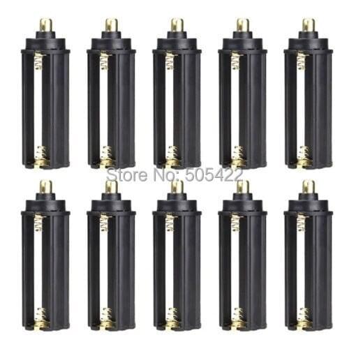 50PCS/LOT 3 AAA Battery Holder Case Box Plastic Cylindrical Type For 18650 Flashlight