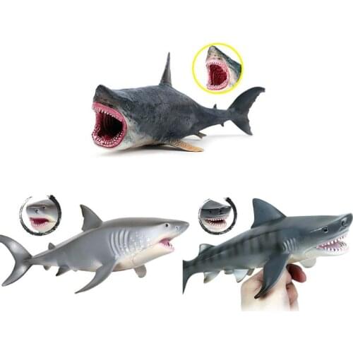 Realistic Large Shark Toys Plastic Ocean Animal Shark Figurine Education Cognitive Toy Party Favor Shark Model for Children Birt