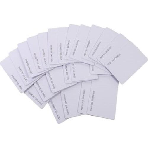 RFID white plastic pvc ID smart card 125khz with EM Chip for time attendance