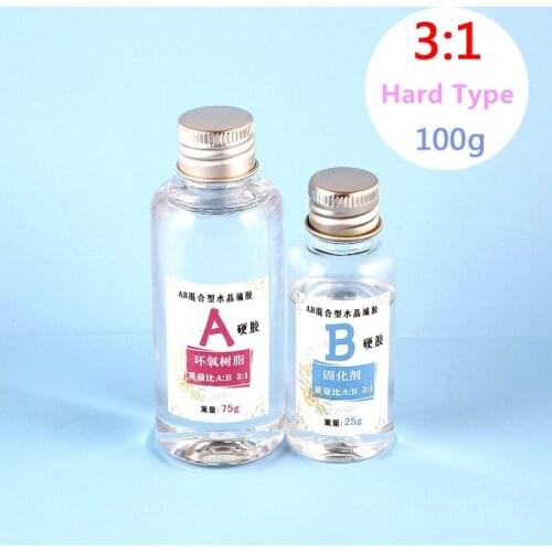 Mixed Quick Drying Hardener Anti-yellow DIY Resin Epoxy Transparent Clear Art High Adhesive AB Crystal Glue For Jewelry Making
