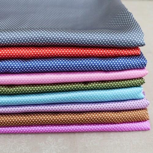 Mini polka dot print fabric craft diy clothing material textile satin
