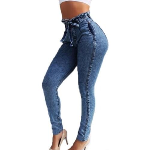 Womens Fashion, Womens Jeans, Fringed High-Waist Slim Stretch Womens Jeans Plus Size S-5XL Leggings Womens Casual Pants 2021