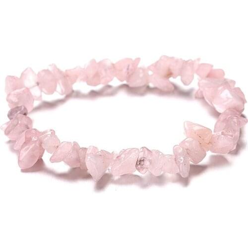 Natural Crystal Gravel Stretch Small Bracelets Crystal Beaded Charm Bracelet Beautiful Girl Lady Jewelry Gift