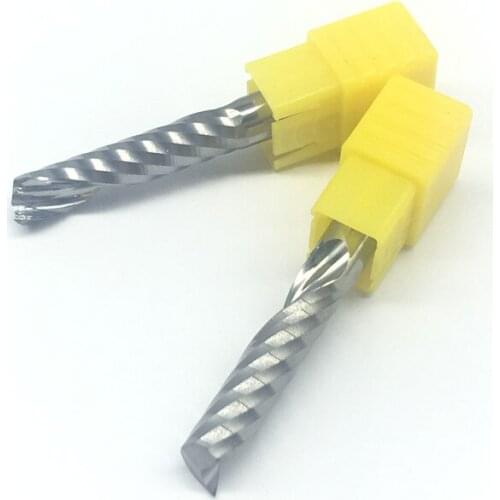 1PC One Flute Spiral 6 6mm 28mm long Wood Milling Cutter high quality PVC Carbide Engraving Cutters CNC router bits acrylic