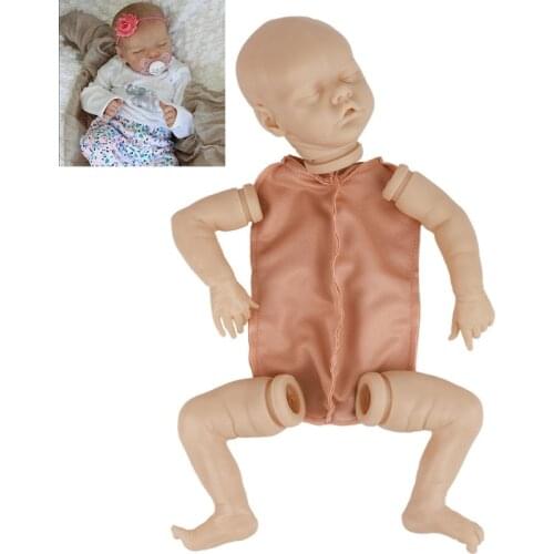17inch Reborn Doll Levi Blank Kit Silicone Vinyl Baby Cloth Body Doll DIY Soft Realistic Doll Unpainted Kit DIY Blank Doll Kits