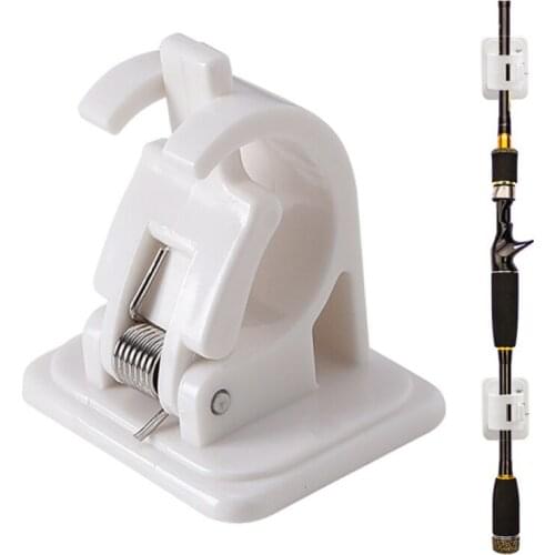 2pcs White Fishing Rod Rack holder Viscose Lock Buckle Fishing Rod Bracket Wall Viscose Rack holder Buckle New